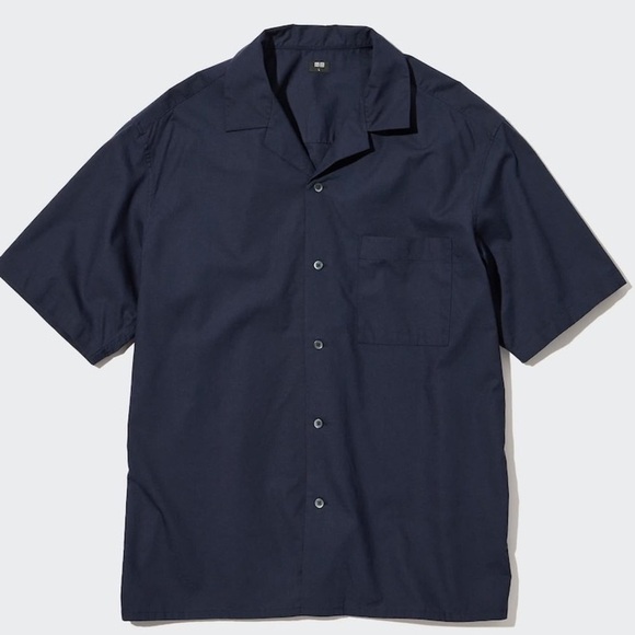 Uniqlo Other - Uniqlo Open Collar Short Sleeve Shirt in Blue - Size M